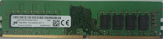 MICRON 16GB DDR4 3200MHz CL22 PC RAM VALUE MTA16ATF2G64AZ-3G2J1