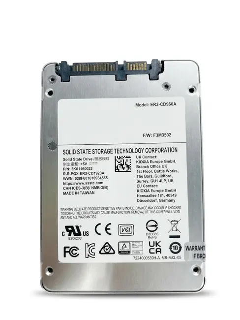 KIOXIA 960GB 2.5" CVC-CD960A 550/510MB/s SATA-3 Endüstriyel SSD Disk görseli 1