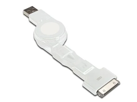 DIGITUS AK-600300-075-W 3 in 1 Makaralı Kablo, Apple 30 pin erkek + micro USB B erkek + mini USB B erkek USB A erkek