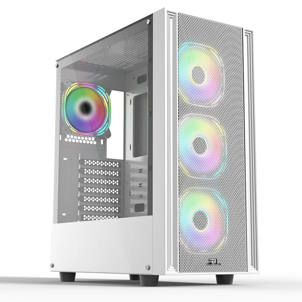 POWERBOOST X-12W 4-ARGB Fanlı Gaming Mid-Tower PC Kasası Beyaz