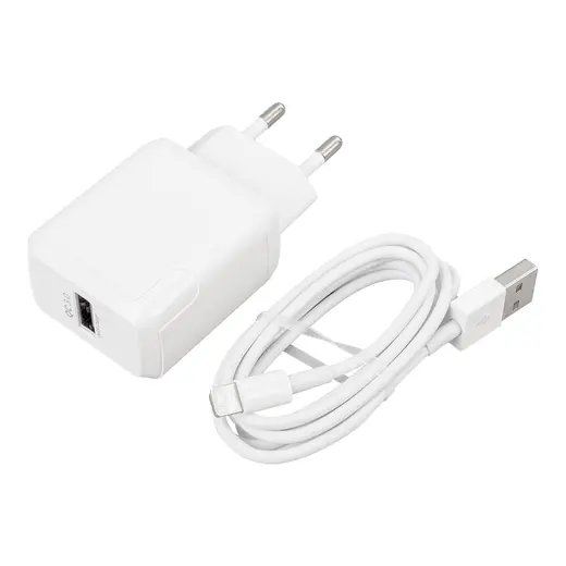 POWERWAY QCL30 HIZLI 3000 MA 18W LIGHTNING ŞARJ KAFA BAŞLIK ADAPTÖRÜ görseli 3