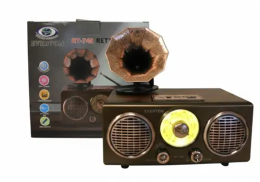 Everton Rt-748 Bluetooth Fm-Usb-Tf-Aux Şarjlı Nostaljik Radyo alternatif görünüm