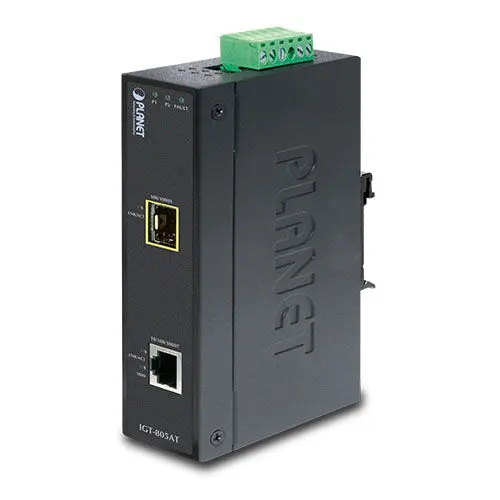 PLANET PL-IGT-805AT MEDIA CONV.IND.10/100/1000BASE-T TO 100/1000BASE-X