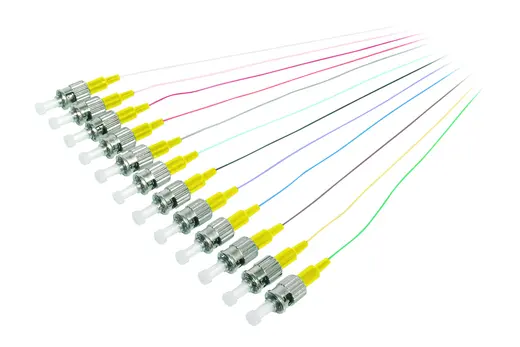 DIGITUS DK-29112-02 ST/PC Fiber PigTail, Semi Tight Buffer, 9/125 µ DIN IEC 304 renk kodlu, singlemode, uzunluk 2 metre