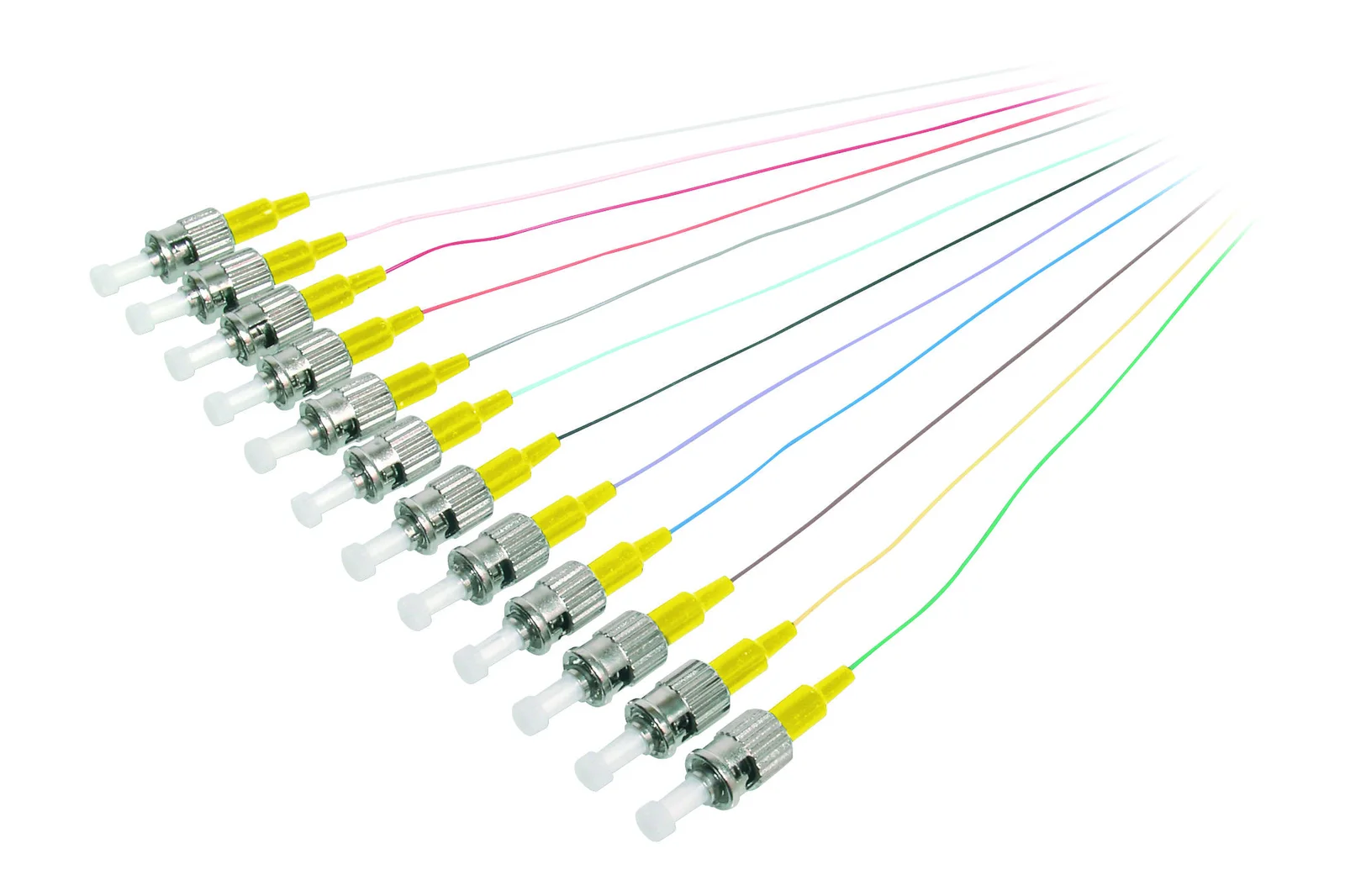 DIGITUS DK-29112-02 ST/PC Fiber PigTail, Semi Tight Buffer, 9/125 µ DIN IEC 304 renk kodlu, singlemode, uzunluk 2 metre