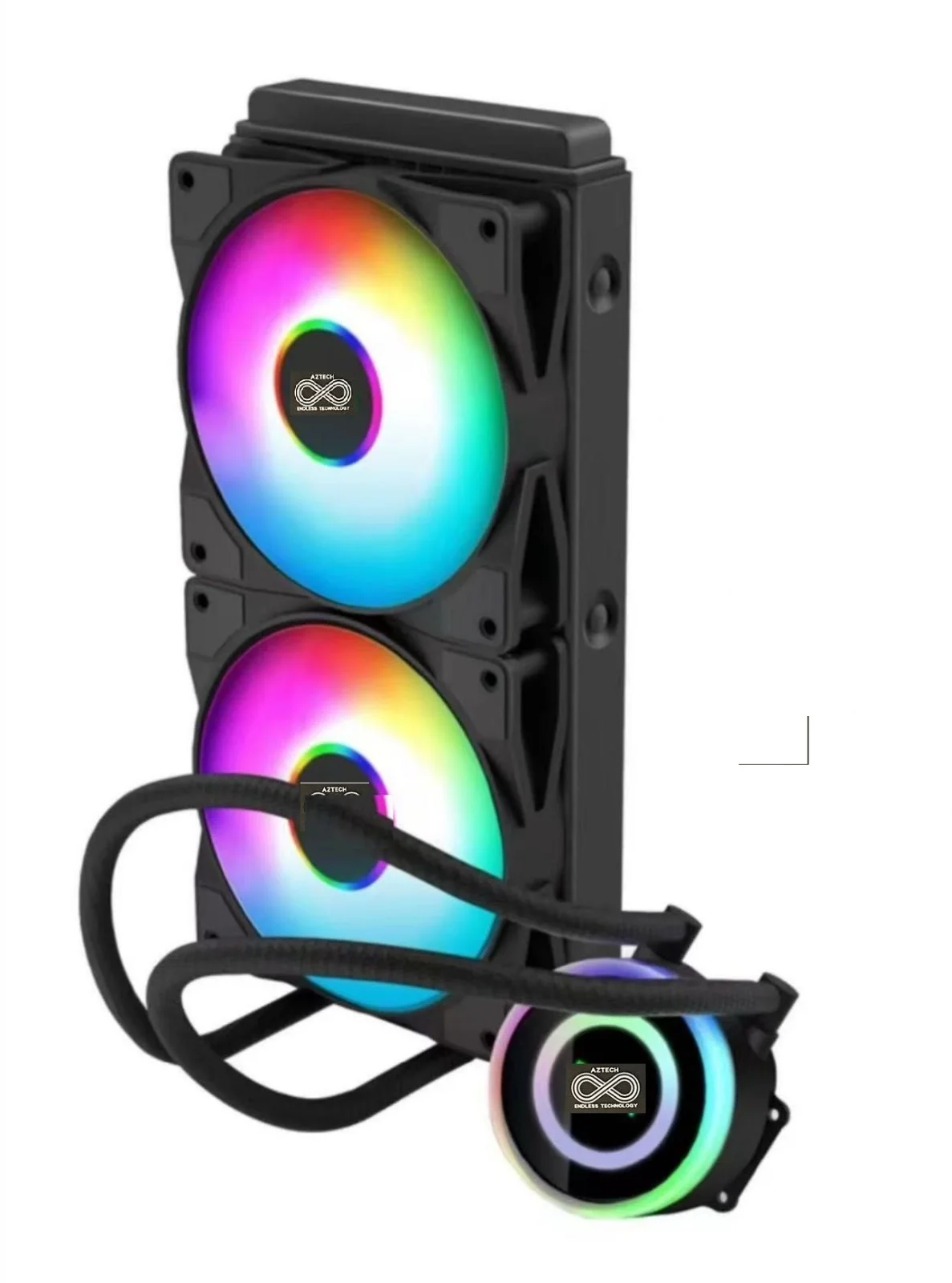 AZTECH AZ240-1B 240MM ARGB FAN LGA1700/AM5 SIYAH SIVI SOGUTUCU