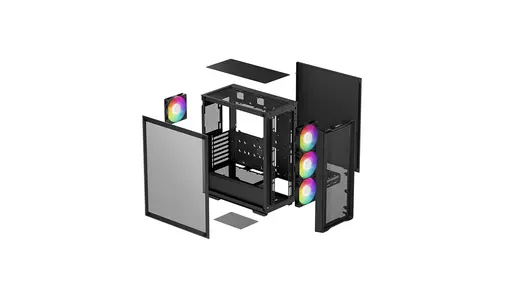DEEPCOOL CC560-MESH-V2 4-ARGB Fanlı Gaming Mid-Tower PC Kasası görseli 1