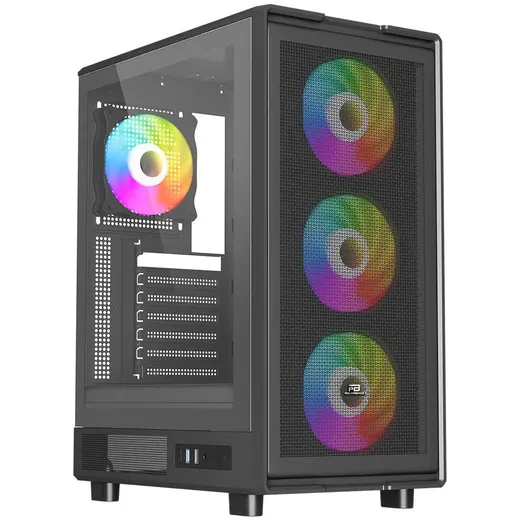 POWERBOOST 600W 80+ A601B 4-Rainbow Fanlı Gaming Mid-Tower PC Kasası görseli 8