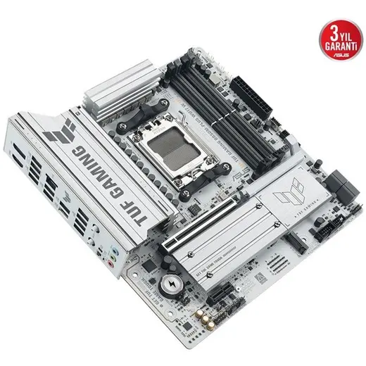 ASUS TUF GAMING B850M-PLUS WIFI7 W DDR5 HDMI DP PCIE 5.0 AM5 ATX BEYAZ görseli 2