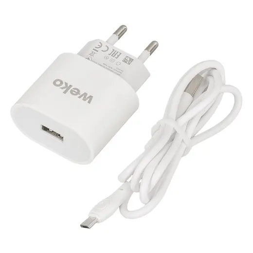WEKO WK-21441 PDU QC 3.4 AMPER ŞARJ BAŞLIK ADAPTÖRÜ + MICRO USB KABLO (NO:1) görseli 4