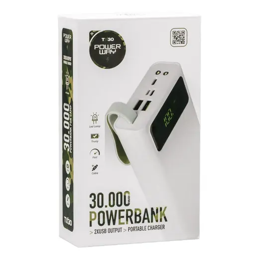 POWERWAY TX30 30000 MAH DİJİTAL GÖSTERGELİ POWERBANK görseli 5
