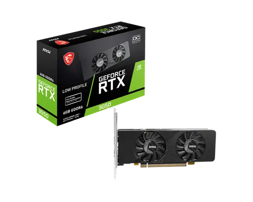 MSI RTX3050 6GB GDDR6 96BIT DP/2xHDMI (GEFORCE RTX 3050 LP E 6G OC)