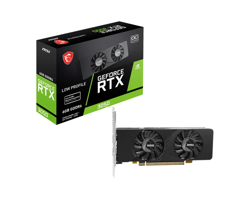 MSI RTX3050 6GB GDDR6 96BIT DP/2xHDMI (GEFORCE RTX 3050 LP E 6G OC)