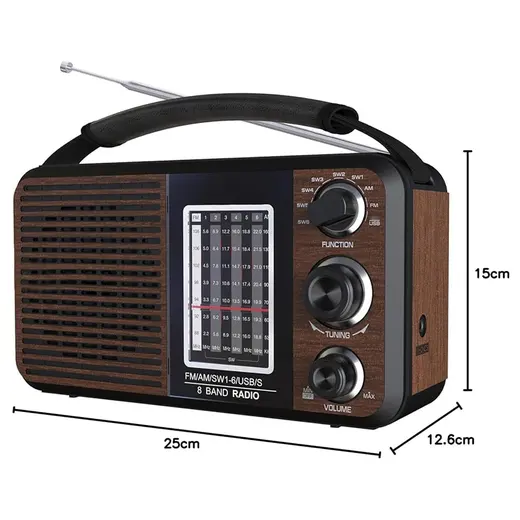 MAGİCVOİCE USR11 PORTATİF RADYO FM-USB-SD/MMC-AUX (88-108 FM FREKANS ARALIĞI) görseli 4