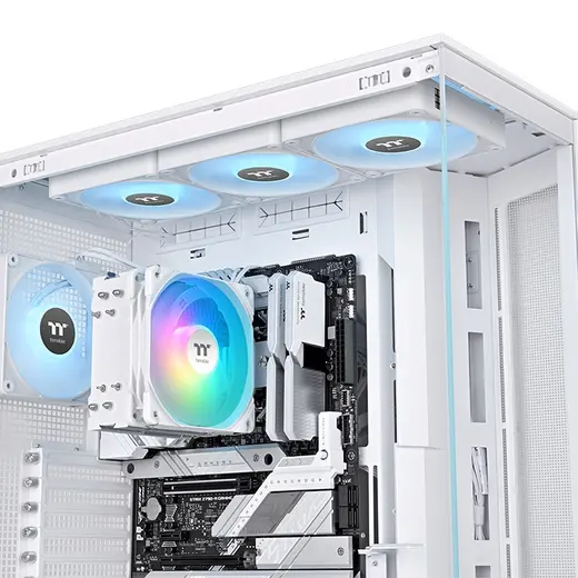 THERMALTAKE UX400 CL-P143-AL12SW-A ARGB AM5-1851p Hava Soğutmalı İşlemci Fanı Beyaz görseli 1
