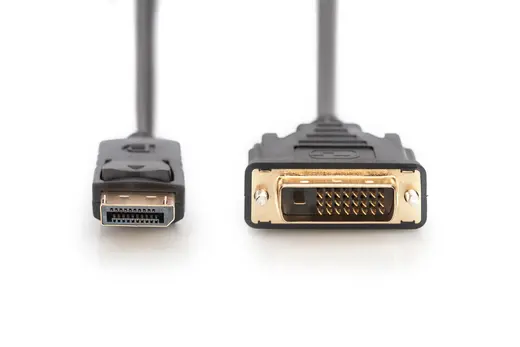 DIGITUS AK-340306-020-S DisplayPort adaptör kablosu, DP tipi - DVI (24+1) St/St, 2.0m, kilitli, DP 1.1a uyumlu, bw alternatif görünüm