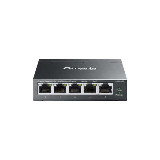 TP-LINK Omada 5port 65w 4port PoE Gigabit Yönetilebilir Switch ES205GP görseli 5