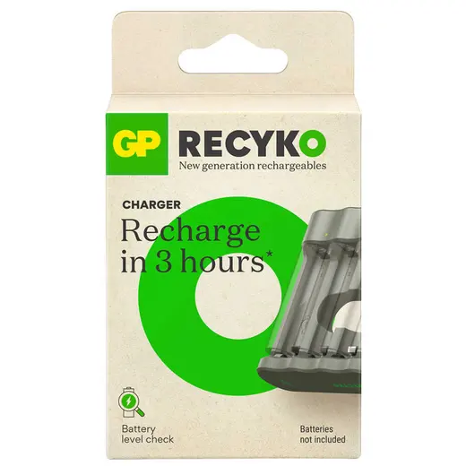 GP RECYKO B441 USB 4LÜ AA - AAA PİL ŞARJ CİHAZI (GPACSB44103 GPB441R21-2GTLB1) PİLSİZ alternatif görünüm