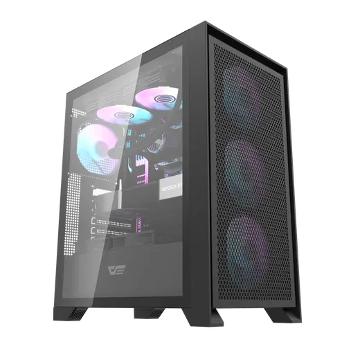 AIGO DRX70 MESH 750W 80+ USB3.0 4x12CM FAN TEMPERLI CAM SIYAH ATX KASA