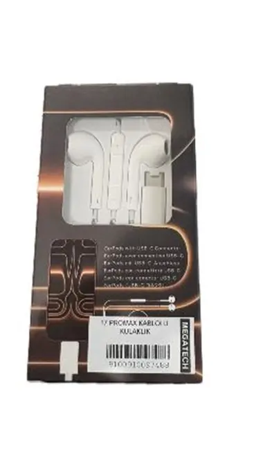 Megatech 17 Type-c Beyaz Renk Mikrofonlu Kulaklık alternatif görünüm