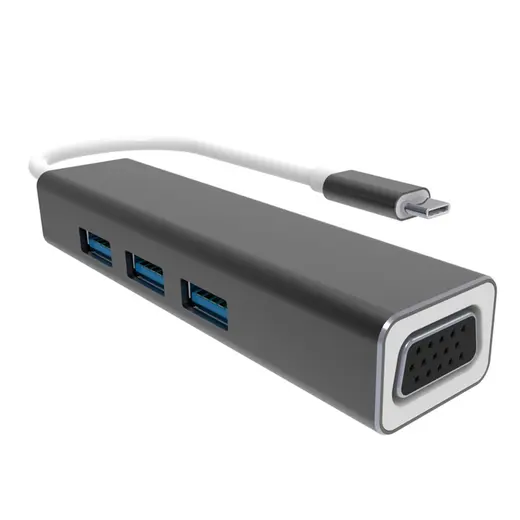 Vcom DH319 Type-C To Usb 3.0-3 Vga Çevirici alternatif görünüm