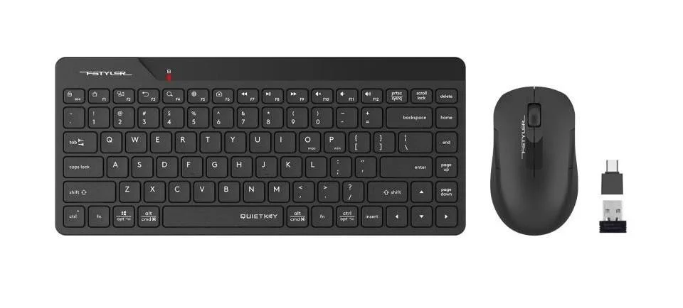 A4 TECH FG2200 AIR2 2.4 QMINI FN-MM SESSIZ KLAVYE&MOUSE SET SIYAH