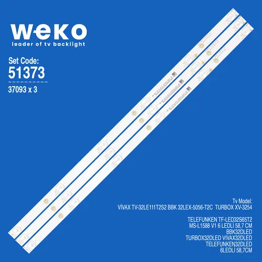 WKSET-6373 37093X3 MS-L1588 V1 3 ADET LED BAR