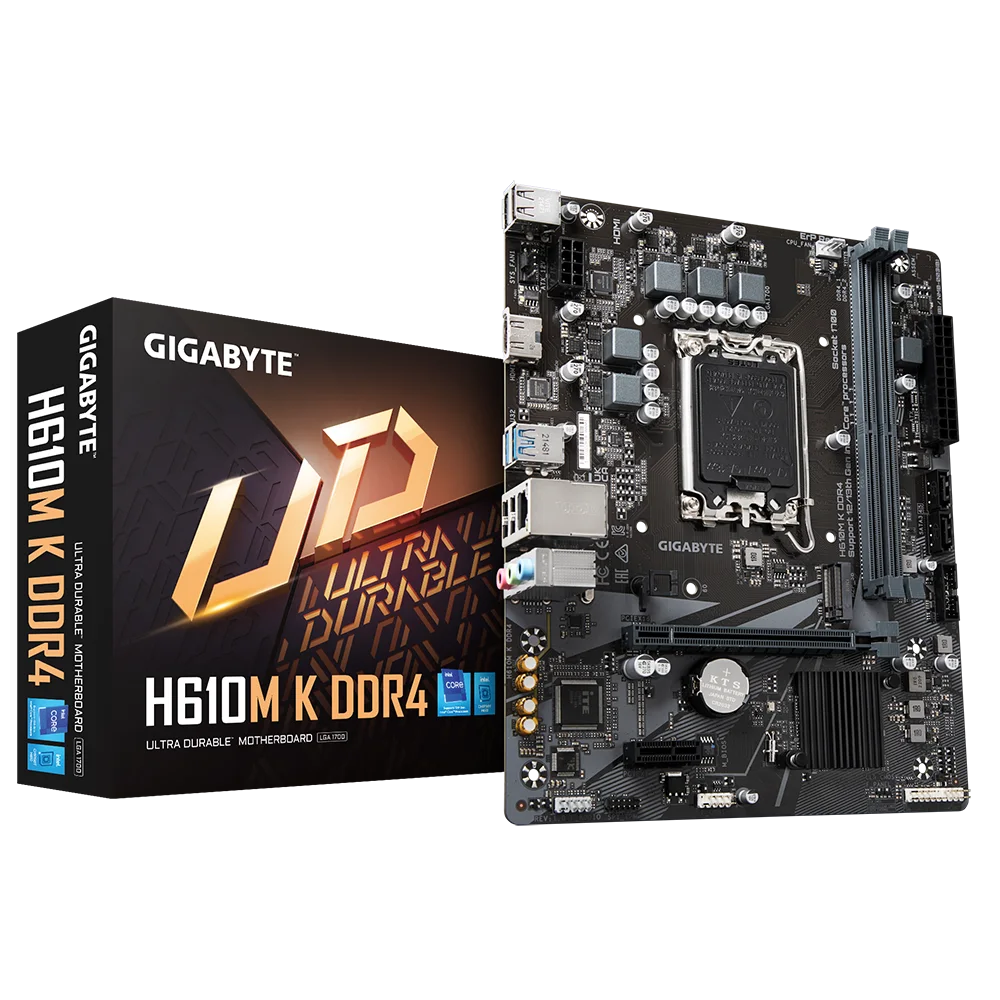 GIGABYTE H610M-K DDR4 1700P DDR4 SES GLAN HDMI SATA3 USB3.2 mATX