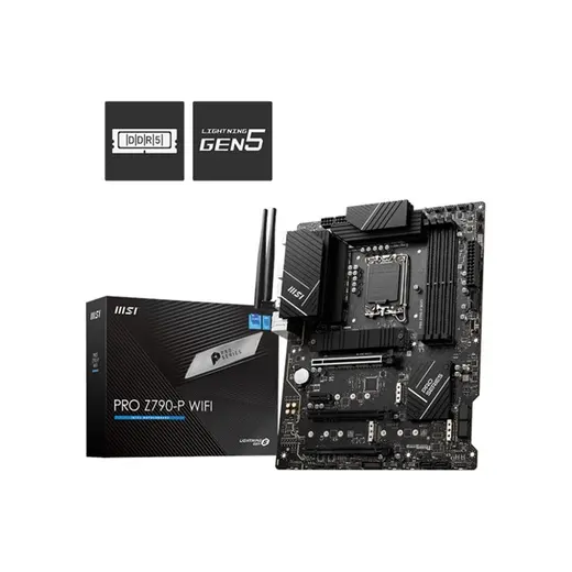 MSI PRO Z790-P WIFI DDR5 M2 PCIe NVME HDMI PCIe 16X v5.0 1700p ATX görseli 3