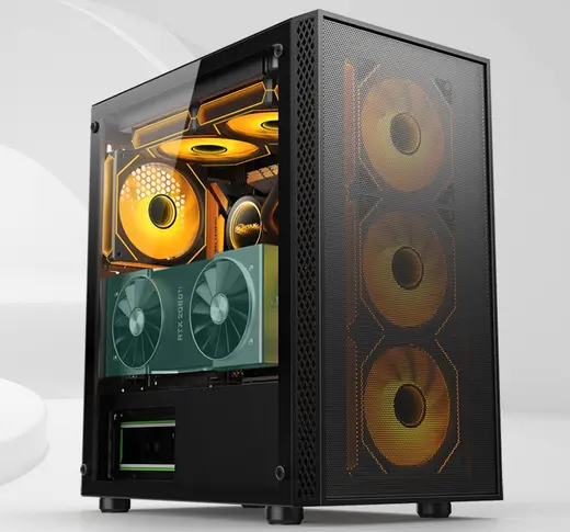 AZTECH 600w SKYLINE AZT04 RGB Gaming Mid-Tower Pc Kasası görseli 4