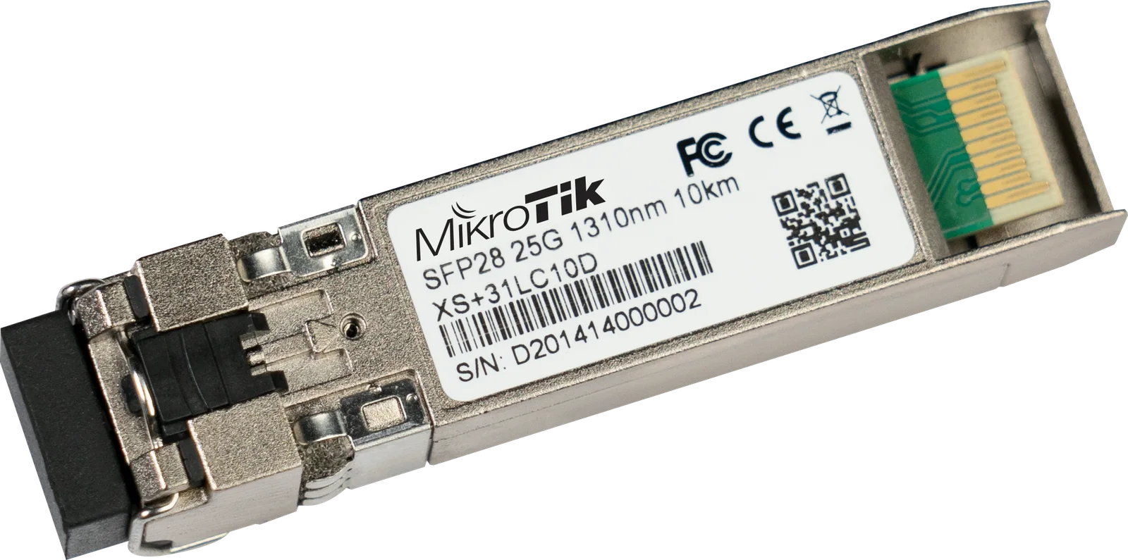 Mikrotik XS+31DLC10D SFP+ modül, 25/10/1Gbit Single Mod(SM) 10km 1310nm