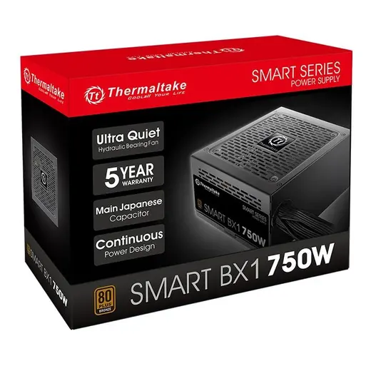 THERMALTAKE 750W 80+ Bronze Smart BX1 PS-SPD-0750NNSABE-T Power Supply alternatif görünüm