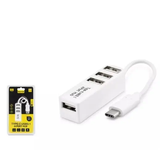 Hadron Hdx7015 Type-C Hub 4-Usb Beyaz (Telefon Uyumlu)