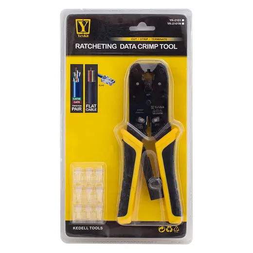 POWERMASTER YK-2101N RJ45 FLAT KABLO SIKMA PENSESİ alternatif görünüm