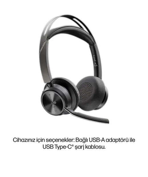 Poly VF2 -M USB-C-C HS +USB-C/A +CHS WW görseli 8