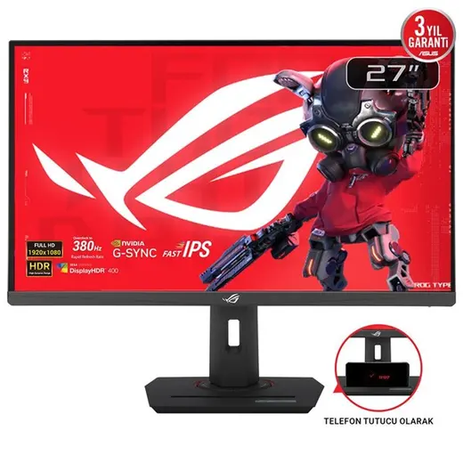 ASUS 27" FAST IPS ROG STRIX XG279CNS 1MS 380HZ HDMI-DP Gaming Monitör (1920 X 1080) görseli 7