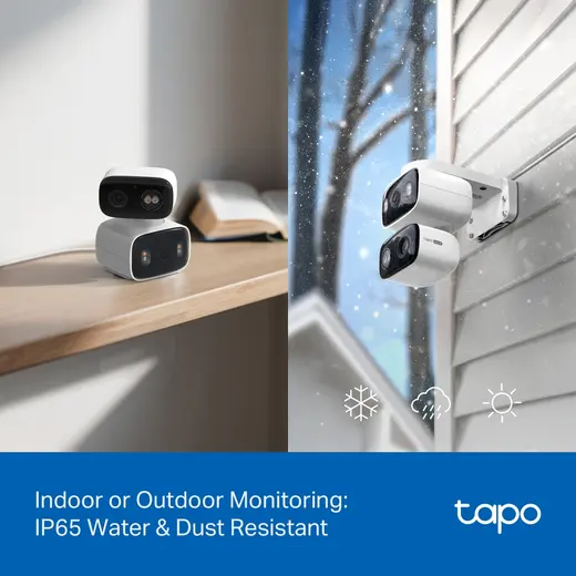 TP-LINK 3MP Tapo C246D Wifi Kablosuz Çift Lensli Pan/Tilt IP Güvenlik Kamerası görseli 6