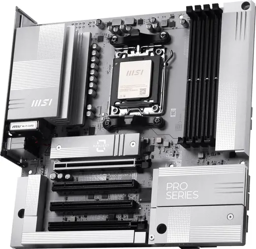 MSI PRO B850M-A WIFI7 PZ DDR5 HDMI-DP TYPEC PCIE 5.0 AM5 mATX BEYAZ görseli 7