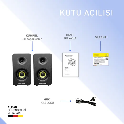 Thonet & Vander KUMPEL 2.0 50W Beyaz Speaker - 2.0 Sistem - 50W RMS görseli 3