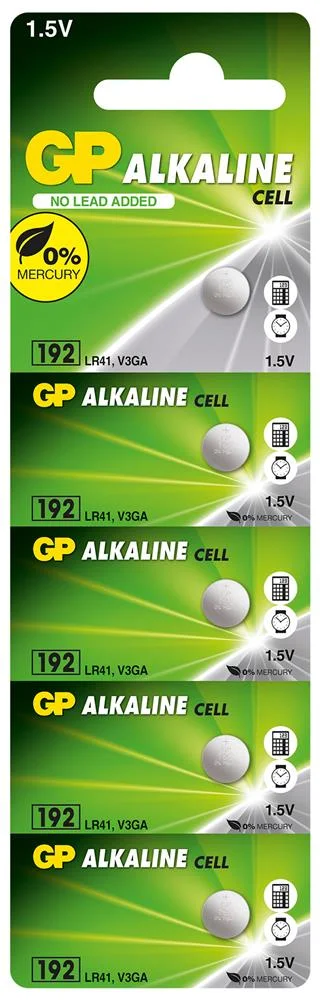 GP GP192-C5 LR41 AG3 Alkalin Düğme Pil 5'li Paket