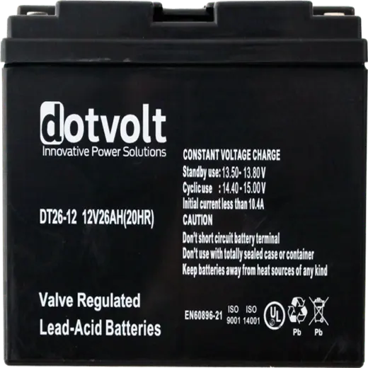 DOTVOLT DT 12V 10AH KURU TIP AKU(UPS'TE KULLANILABILIR)