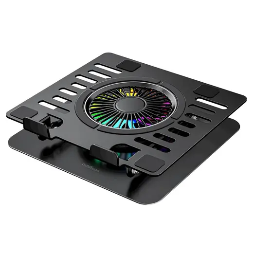 Addison AD-RC36 Steely 360 Derece RGB Fanlı Ayarlanabilir Metal Laptop Stand görseli 6