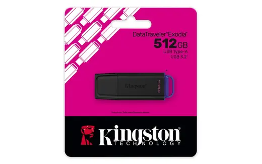 Kingston DTXG2-512GB 512GB Portable USB 3.2 Gen 1 DataTraveler Exodia Black-Purple Flash Bellek alternatif görünüm