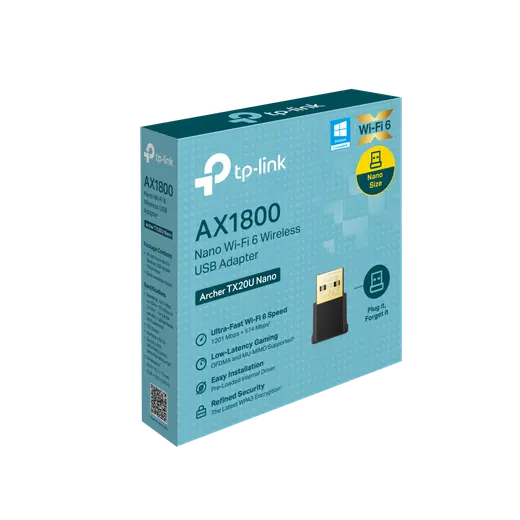 TP-LINK ARCHER TX20U NANO AX1800 WIFI 6 USB ADAPTOR görseli 2
