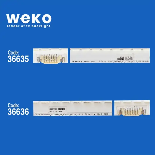 WKSET-5560 36635X1 36636X1 SLED_2012SVS37_7032NNB_2D 2 ADET LED BAR alternatif görünüm