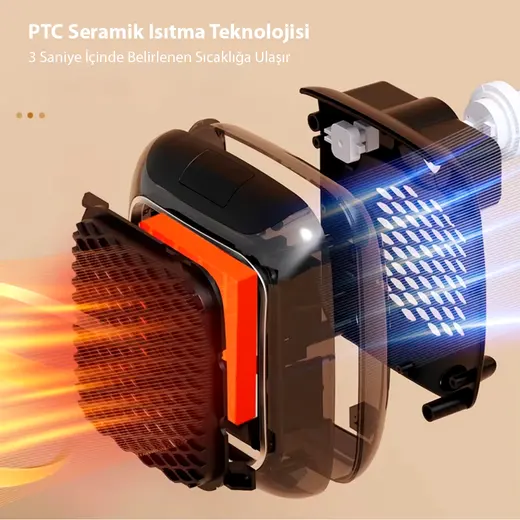 POWERMASTER PM-26513 800 WATT PRİZ TİPİ UZAKTAN KUMANDALI TAŞINABİLİR ISITICI (ZAMANLAYICI) (OM-1210) alternatif görünüm