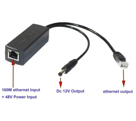 POE-B1210 ACTIVE POE SPLITTER 48V TO 12VOLT 802.3AF/AT POESIZ IP KAMERA İÇİN alternatif görünüm