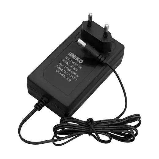 WEKO 7.5 VOLT - 2 AMPER 5.5*2.5 UÇLU YERLİ ÜRETİM PRİZ TİPİ ADAPTÖR görseli 3
