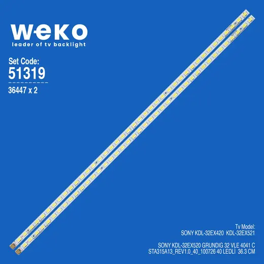 WKSET-6319 36447X2 STA315A13_REV1.0_40_100726 2 ADET LED BAR (40LED)