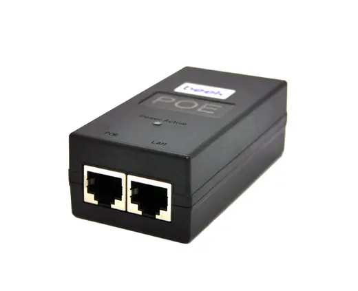 BEEK BS-PI-GE30 PoE Injector, IEEE 802.3at 100M/1000Mbps, güç girişi AC100V~AC240V, güç çıkışı 48V